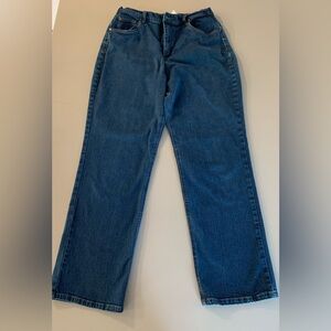 BEND OVER brand blue JEANS Size 14 - Stretch waist -GUC